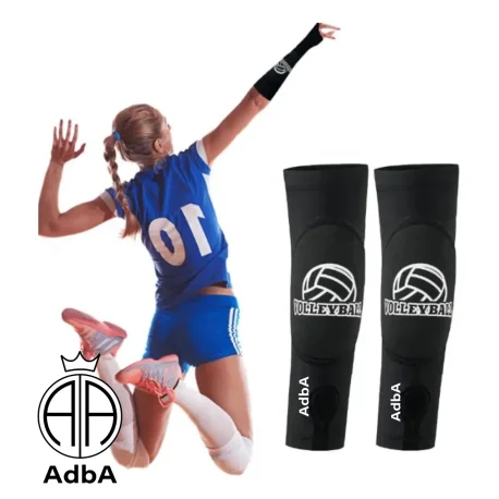 Mangas De Voley Adba Acolchonadas. Color Negro