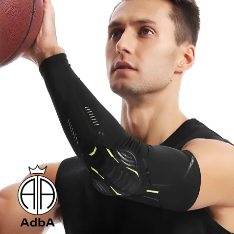 Manga De Compresión Para Basquet Adba . Negro 1 U.