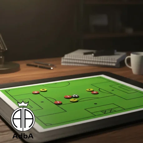 Pizarra De Entrenamiento Magnética Para Fútbol. Negro