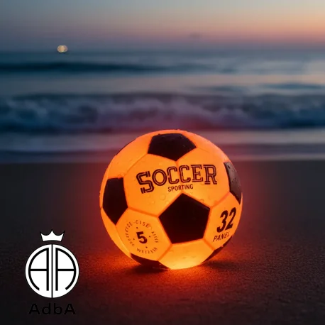 Pelota De Futbol N 5 Con Luz Ideal Juego De Noche.