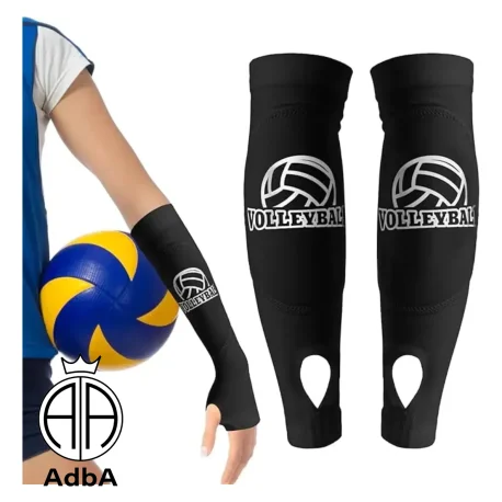 Mangas De Voley Color Negro Talle S + Rodillera Adba Negro S