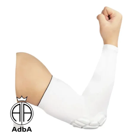 Manga De Compresión Adba blanca Con Codera Ideal Basquet . 1 Par