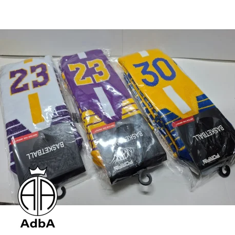 Medias de compresion deportiva para basquet negro y blanco  N 11