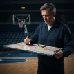 Pizarra Magnética Profesional Para Basquet 60 X 40