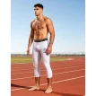 Calza 3/4 Compresion .basquet. Blanco .hombre Adba