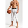 Calza 3/4 Compresion .basquet. Blanco .hombre Adba