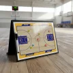 Pizarra De Entrenamiento Magnética Para Basquet Negro