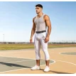 Calza 3/4 Compresion .basquet. Blanco .hombre Adba
